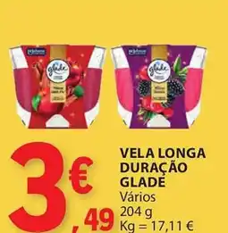 E.Leclerc Vela longa duração glade vários promoção