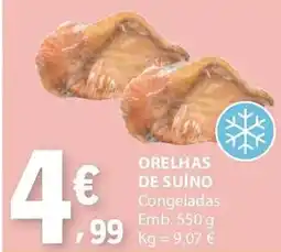 E.Leclerc Orelhas de suíno congeladas promoção