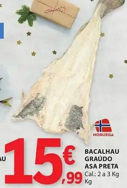 E.Leclerc Bacalhau graúdo asa preta promoção