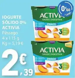 E.Leclerc Iogurte sólido 0% activia promoção