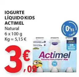 E.Leclerc Iogurte líquido kids actimel promoção