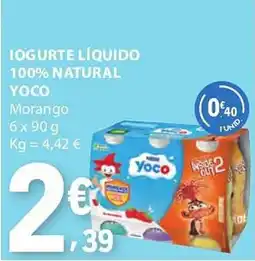 E.Leclerc Iogurte líquido 100% natural yoco promoção