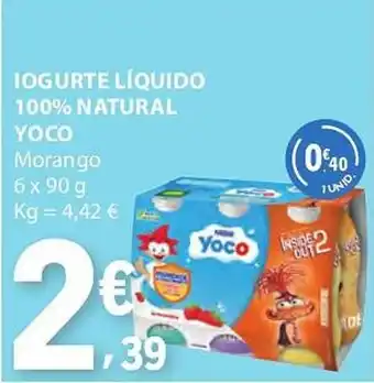 E.Leclerc Iogurte líquido 100% natural yoco promoção
