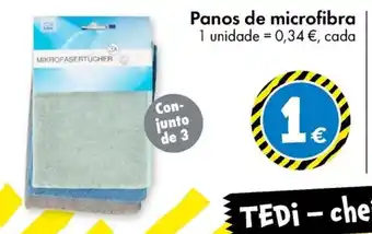 TEDi Panos de microfibra promoção