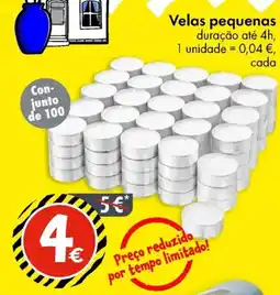TEDi Velas pequenas promoção
