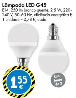 TEDi Lâmpada LED G45 promoção