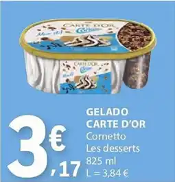 E.Leclerc Gelado carte d'or cornetto les desserts promoção