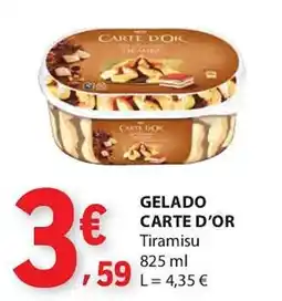 E.Leclerc Gelado carte d'or tiramisu promoção