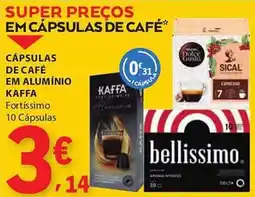 E.Leclerc Cápsulas de café em alumínio kaffa fortíssimo promoção