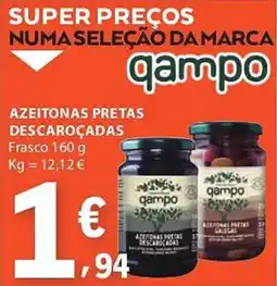 E.Leclerc Azeitonas pretas descaroçadas qampo frasco promoção