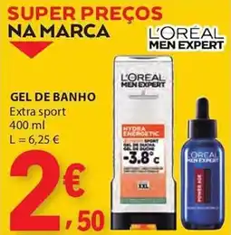 E.Leclerc Gel de banho l'oréal men expert promoção