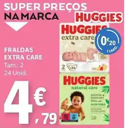 E.Leclerc Fraldas extra care Huggies promoção