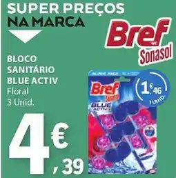 E.Leclerc Bloco sanitário blue activ floral bref promoção