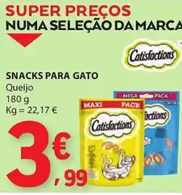 E.Leclerc Snacks para gato queijo catisfactions promoção