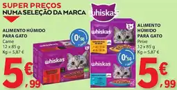 E.Leclerc Alimento humido para gato whiskas promoção