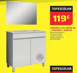 Bricomarché Conjunto "lua" móvel 80 + lavatório + espelho promoção