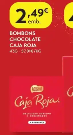 Spar Bombons chocolate caja roja promoção