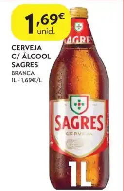 Spar Cerveja c/ álcool sagres branca promoção