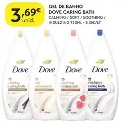 Spar Gel de banho dove caring bath promoção