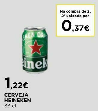 El Corte Inglés Cerveja heineken promoção