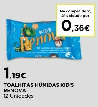El Corte Inglés Lenços umedecidos renova promoção