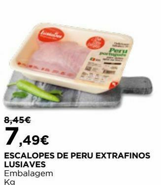 El Corte Inglés Escalope de peru lusiaves promoção