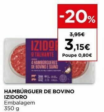 El Corte Inglés Hambúrguer bovino izidoro promoção