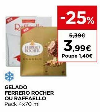 Gelados ferrero rocher