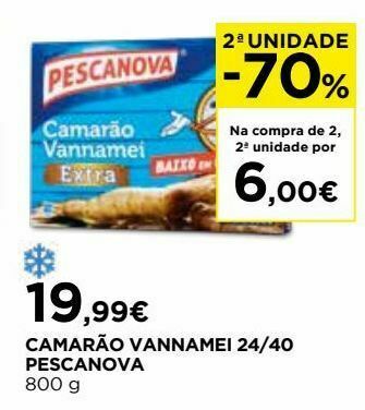 El Corte Inglés Camarão congelado pescanova promoção