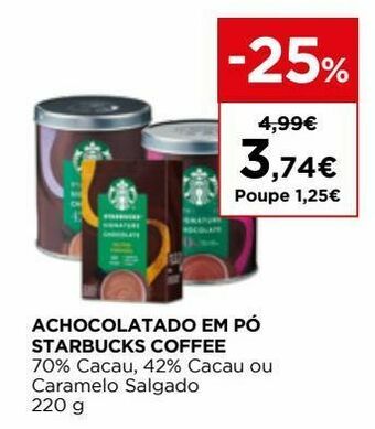El Corte Inglés Achocolatado starbucks promoção