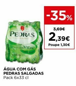 El Corte Inglés Água com gás pedras salgadas promoção