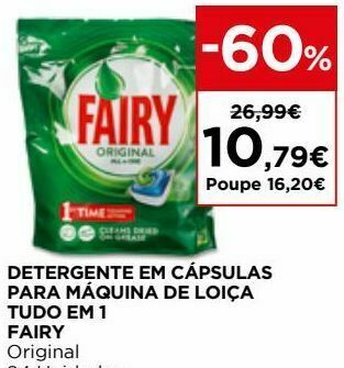 El Corte Inglés Detergente em cápsulas fairy promoção