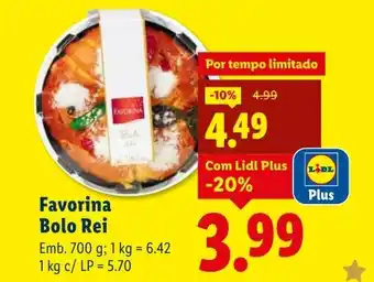 Lidl Favorina Bolo Rei promoção