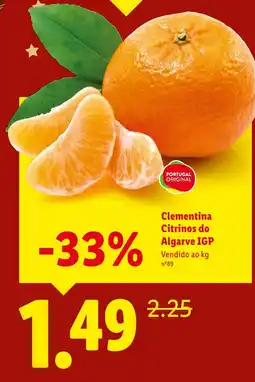 Lidl Clementina Citrinos do Algarve IGP promoção