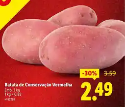 Lidl Batata de Conservação Vermelha promoção