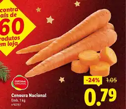 Lidl Cenoura Nacional promoção