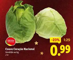 Lidl Couve Coração Nacional promoção