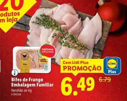 Lidl Bifes de Frango Embalagem Familiar promoção