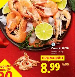 Lidl Camarão 20/30 promoção