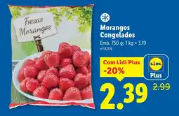 Lidl Morangos Congelados promoção