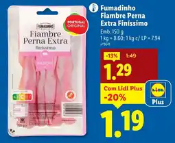 Lidl Fumadinho Fiambre Perna Extra Finíssimo promoção