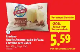 Lidl Limiano Queijo Amanteigado de Vaca e Ovelha sem Casca promoção