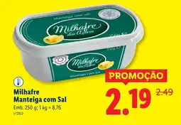 Lidl Milhafre Manteiga com Sal promoção
