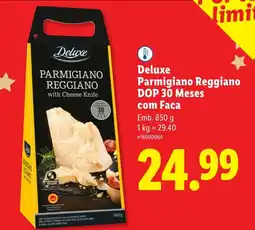 Lidl Deluxe Parmigiano Reggiano DOP 30 Meses com Faca promoção
