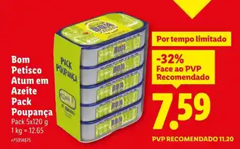 Lidl Bom Petisco Atum em Azeite Pack Poupança promoção