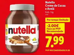 Lidl Nutella Creme de Cacau e Avelã promoção