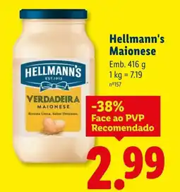 Lidl Hellmann's Maionese promoção