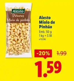 Lidl Alesto Miolo de Pinhão promoção