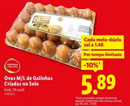 Lidl Ovos M/L de Galinhas Criadas no Solo promoção