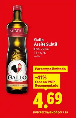 Lidl Gallo Azeite Subtil promoção
